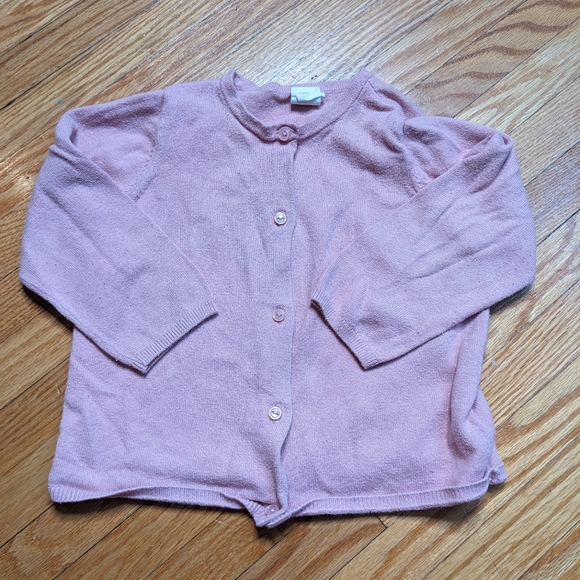 H&M Lot Girls 12 mo.+Pants Shirt Cardigan Pink white long sleeve set - Picture 5 of 12